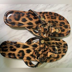 Tory B Designer inspired sandals leopard